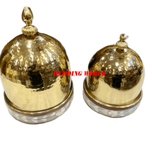 Tarro de metal de lujo para dulces, dispensador de nueces hecho a mano de primera calidad, tarro de metal de diseño para frutos secos con tamaño personalizado - Product Image 5