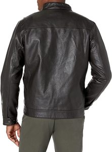 Chaqueta de Cuero Genuino Negra para Hombre, de Alta Calidad, Diseño Personalizable, Transpirable, Resistente al Viento, para Invierno, con Certificado COI de Pakistán - Product Image 6