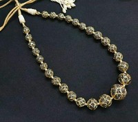 Conjunto de collar indio para mujer, joyería, collar de Metal de latón a la moda, conjunto de piedra Artificial clásica, cadena con acabado de novia colorido
