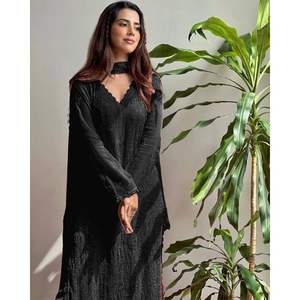 Vestido de rayón Sharara Kurti para mujer, conjunto de algodón, listo para coser - Product Image 2