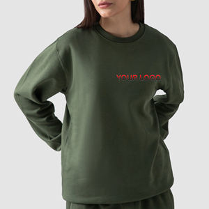 Sudadera de algodón 100% con logotipo serigrafiado personalizado de alta calidad, sudadera transpirable de Hip Hop para mujer - Product Image 1