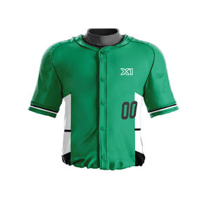 OEM personnalisé coupe ajustée unisexe uniforme de baseball dernière conception couleur unie évacuation de l'humidité séchage rapide respirant col en V - Product Image 4