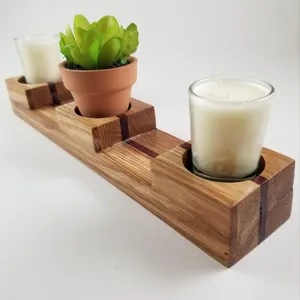 High Selling Luxury Wood <b>Tealight</b> Holder for Home Tableware Wedding Decorative Modern Christmas Product with High Luxury Design - Product Image 1