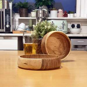 Set of 2 Acacia <b>Serving</b> <b>Bowls</b> Stunning Character Ideal Gift Versatile Fruit Salad <b>Bowls</b> <b>Christmas</b> Gift - Product Image 5