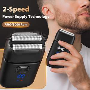 Afeitadora Eléctrica de Lámina para Hombre, Velocidades Ajustables, Bloqueo de Viaje, Recargable, Recortadora, IPX7, 120 Minutos de Autonomía para Afeitar la Cara, RV - Product Image 2