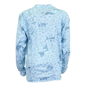 Jersey de Pesca Unisex de Manga Larga con Diseño Geométrico Personalizado de Alto Rendimiento, 100% Poliéster, de Secado Rápido y Transpirable - Product Image 2