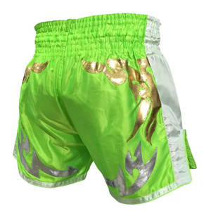 Shorts de Muay Thai 2026 les plus vendus en satin polyester/coton, avec logos personnalisés, impression par sublimation et broderie, unisexe pour adultes - Product Image 3