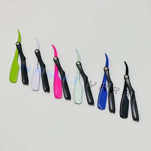 Rasoir de sécurité professionnel en métal à lame droite, style pince, avec logo personnalisé, couteau de rasage manuel pliable, nouveau design - Product Image 5