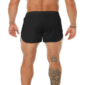 Compression Workout <b>Short</b> with Pocket for <b>Men</b> Plus Size OEM Wholesale Custom Sportswear Workout <b>Black</b> Color Plain Athletic <b>Short</b> - Product Image 5