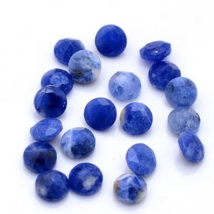 Haute qualité 25 pièces naturel bleu Sodalite 4mm coupe 3mm épaisseur 4.35 Cts Lot calibré cristal facette pierre lâche cercle haut - Product Image 5