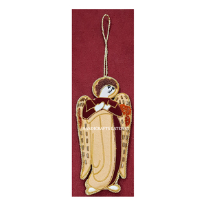 Alta calidad y última producción de bordado Zari CON ADORNO colgante de árbol de Navidad de trabajo con cuentas para fines de decoración - Product Image 1