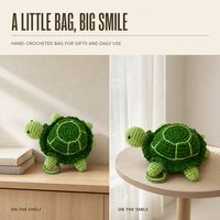 Sac bandoulière mignon en crochet tortue, sac à main en fil tricoté dessin animé