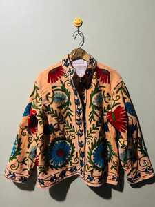 เสื้อแจ็คเก็ตปักลายซูซานีสุดหรู ผ้าฝ้ายและกำมะหยี่ สไตล์โบโฮชิค เสื้อโค้ทฤดูหนาวงานฝีมือ เสื้อแจ็คเก็ตโบโฮแบบดั้งเดิม ขายส่ง - Product Image 6