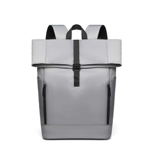 Minimalist Nylon Backpack Dark Blue Waterproof Zipper Closure Unisex Daily Use 20-37L Capacity - Product Image 3