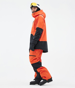 Monteen Veste de ski de haute qualité pour hommes et femmes, imperméable, respirante et isolée, néon/noir, fermeture à glissière d'hiver, coupe-vent. - Product Image 2