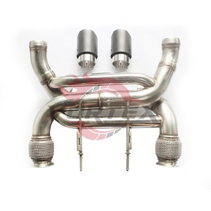 Système d'échappement Catback haute performance en acier inoxydable Vortex, épaisseur 1,5 mm, pour McLaren 720, flux direct avec section de collecteur. - Product Image 1