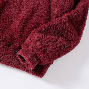 Unisex 100%Wool <b>Thermal</b> Pullover Oversize Hoodie Custom Soft Fur Sherpa Hooded Soft <b>Fleece</b> Unisex hoodies - Product Image 3