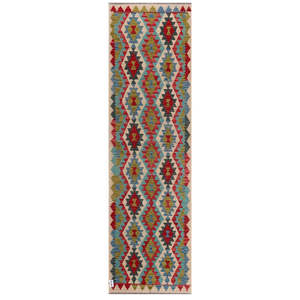 Tapis de couloir Maimana Afghanistan Kilim 283 x 83 cm - Product Image 1
