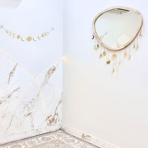 พวงดอกไม้ประดับดวงจันทร์สีทองแบบแฮนด์เมดสำหรับตกแต่งผนังระยะ15ข้างแรมและงานวันเกิด - Product Image 2