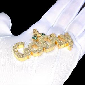 Pendentif Homme Unique Moissanite Diamant Glacé Forme Lettre Personnalisé Argent Sterling 925 Bijoux Fins Heavy Bling Hip Hop - Product Image 6