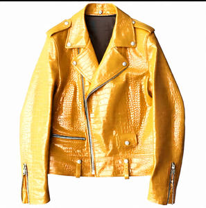 Chaqueta acolchada de piel auténtica para mujer con relleno de poliéster - Product Image 3