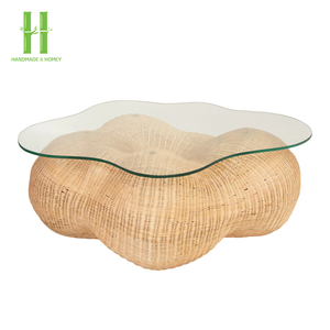 Nouvelle arrivée Table basse en rotin moderne tressée à la main Durable Écologique pour salon Vente en gros au Vietnam - Product Image 5