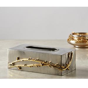 Rectangle Shape Luxury Brass Golden Metal <b>Tissue</b> <b>Paper</b> Holder for Home Wedding Tabletop Decoration American Style Multi-Purpose - Product Image 4