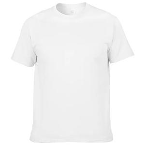 Camiseta de manga corta de algodón 100% de alta calidad para hombre, camiseta personalizada en blanco con estampado de serigrafía y logotipo personalizado - Product Image 1