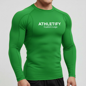 Rashguard léger pour hommes maillot de bain à séchage rapide chemise de compression Logo personnalisé vêtements de sport confortables pour l'entraînement. - Product Image 1