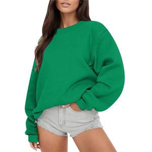 Sudadera de invierno de longitud larga a la moda para mujer, cómoda, gruesa, transpirable, tejida, estilo informal, uso diario único con logotipo frontal - Product Image 4