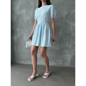 Vestidos Casuales Topshow - Diseño de Cuello Redondo Azul, Opción de Venta al Por Mayor Disponible - Product Image 4