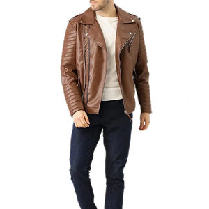 แจ็คเก็ตหนังผู้ชายคุณภาพพรีเมียม สไตล์ไบค์เกอร์ คอตั้ง แฟชั่นสุดฮิต ขายดี น้ำหนักเบา อุ่นสบาย สำหรับฤดูหนาว - Product Image 4