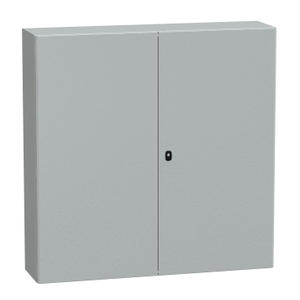 Per SCHNEIDER ELECTRIC NSYS3D121230D - Pannello di montaggio a parete in acciaio per quadri elettrici S3D con doppia porta piana e piastra di montaggio - Product Image 1