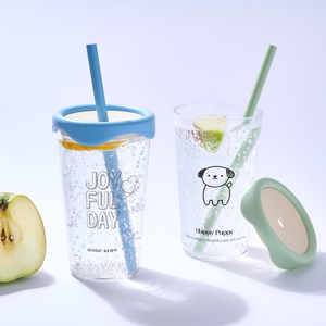 Gobelet réutilisable sans BPA avec paille 500 ml, logo personnalisé, unisexe, avec couvercle, fabriqué en Corée, cadeaux d'affaires - Product Image 1