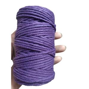 Cordón de macramé púrpura orgánico de alta calidad, 3mm, algodón ecológico, Color personalizado para accesorios de joyería, componentes, precio al por mayor - Product Image 1