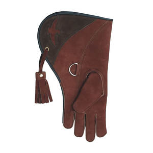 Guantes de Cetrería de Cuero para Caza de Águilas, Impermeables, Color Verde, con Bordado Personalizado, Profesionales - Product Image 5