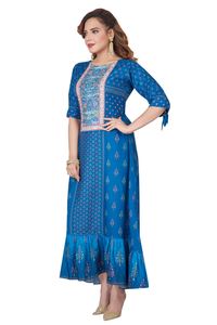 Vêtements ethniques de qualité supérieure les plus vendus ensemble Kurta long à manches longues à vendre en vrac mode femmes élégantes Kurta - Product Image 2