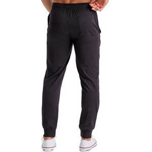 Color negro Ropa deportiva Entrenamiento hombres Ropa Track Jogger Pantalones con bolsillo Venta al por mayor High Street Black Men Jogger Pantalones - Product Image 2