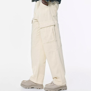 Pantalones Cargo holgados de algodón para hombre, ajuste holgado, diseño multibolsillo, Material duradero y transpirable, ajuste cómodo y relajado, colores personalizados - Product Image 4