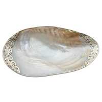 Assiettes ovales modernes de luxe en nacre polies, vaisselle artisanale écologique pour cadeaux d'affaires