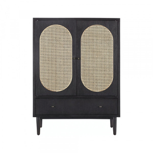 คุณภาพสูงสินค้าใหม่ตู้หวายเฟอร์นิเจอร์บ้านวินเทจตู้ไม้ที่มีประตูหวายทําในเวียดนาม - Product Image 4