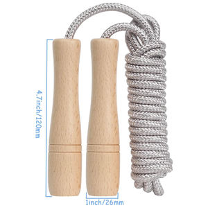 Cuerda para Saltar para Niños, Cuerda de Saltar Ajustable de Algodón de 8.5 Pies con Mango de Madera - Product Image 3