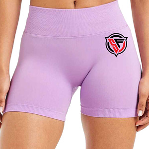 Short de gymnastique taille moyenne sans couture pour femmes coton léger respirant séchage rapide fermeture à cordon Jogging Fitness Yoga - Product Image 2