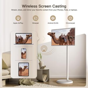 ทีวีพกพาหน้าจอสัมผัสขนาด 32 นิ้ว พร้อมล้อเลื่อน แรม 6GB พื้นที่เก็บข้อมูล 128GB จอแสดงผล 1080P เวลาเล่น 8 ชั่วโมง จอแสดงผลในตัว - Product Image 3