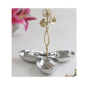 Cuenco para servir alimentos de latón y acero inoxidable, forma ovalada, tamaño personalizado, cuenco decorativo al precio más barato - Product Image 1