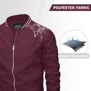 <b>Men's</b> Lightweight Canvas Bomber <b>Jackets</b> Varsity <b>Flight</b> <b>Jacket</b> Water Resistant Baseball Windbreaker Stand Hooded Winter Letter - Product Image 4