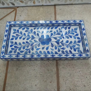 Elegant Mother of Pearl Tray for <b>Table</b> <b>Decoration</b> Household Food Serving Dishwasher & Microwave Safe Trays by Falak World Export - Product Image 1