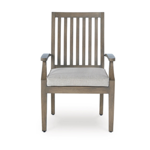 Rainier Ranch Chaise à accoudoirs d'extérieur avec coussin en bois de teck Suar Acajou Mobilier d'extérieur minimaliste simple à usage moderne 1612559 - Product Image 1