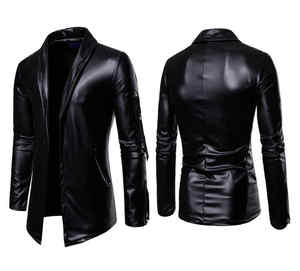 Chaqueta de cuero de manga larga para hombre de alta calidad al mejor precio, diseño personalizado, estilo de moto con capucha y cuello levantado para invierno - Product Image 1