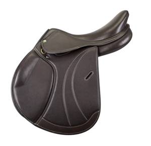 Kit de selle vétérinaire à siège profond pour grands animaux en cuir cheval bride circonférence étriers tapis de selle de qualité supérieure noir - Product Image 4